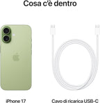 Apple iPhone 17 256 GB VERDE SALVIA CPU A19; 1 ANNO GARANZIA APPLE