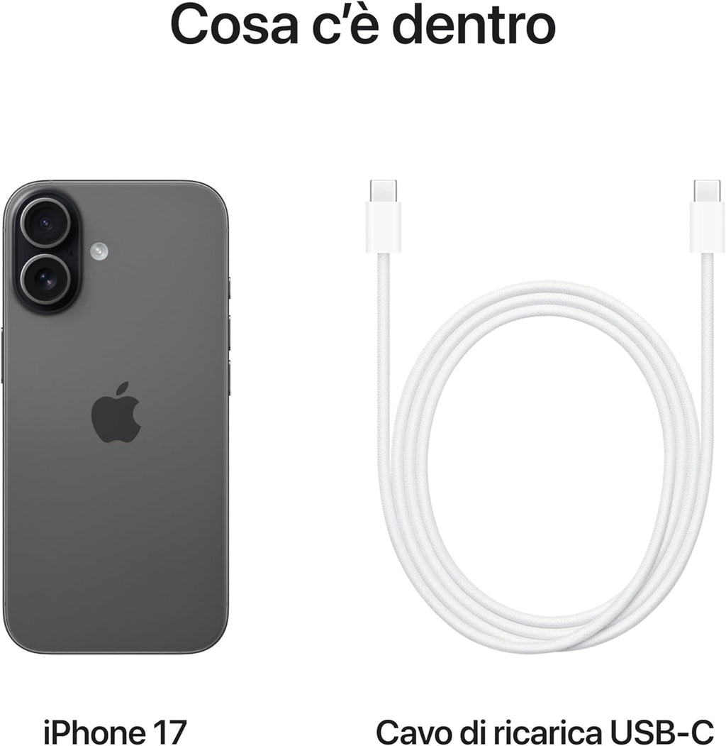 Apple iPhone 17 256 GB NERO CPU A19; 1 ANNO GARANZIA APPLE