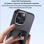 Custodia Silicone iPhone 15 Pro Max Con schermo NFC Dark