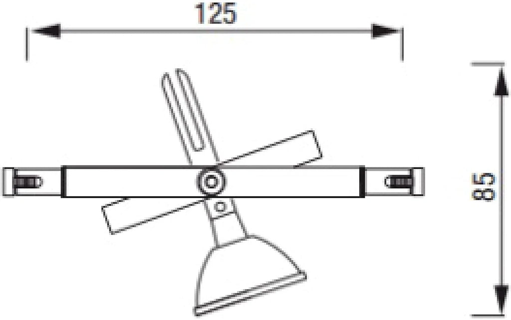 6158-95 GIROSPOT SPOT ILLUMINAZIONE SU CAVO 12/24V GX5,3 50W OPACO (NO LAMPAD )